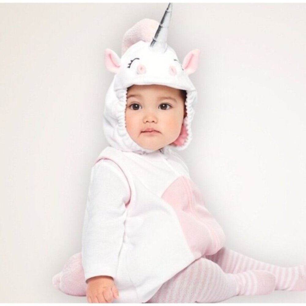 Carter's Baby UNICORN Costume Jumpsuit Cute Halloween Outfit Comes With Purse